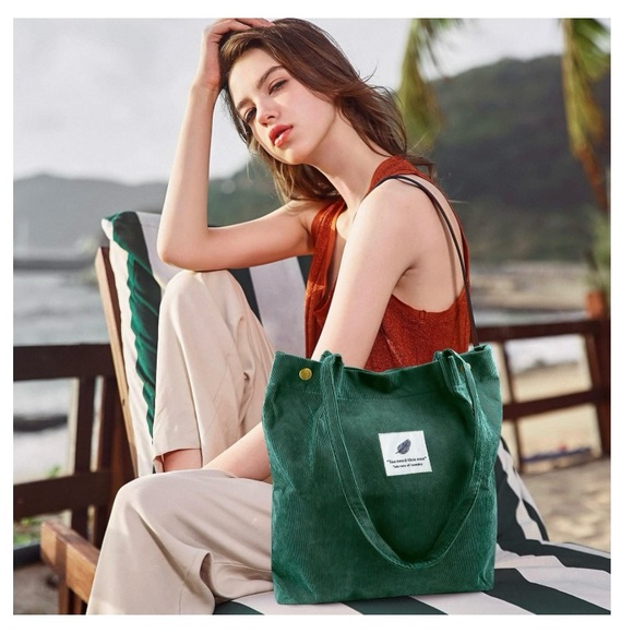 New Corduroy Shoulder Tote Bag - Picture 2 of 7